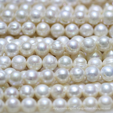 12-15mm a Large Round Natural Freshwater Pearl Strands E180005